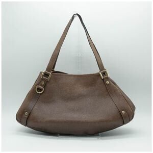 Gucci Abby Shoulder Bag Brown Gold Leather